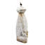 Figurine de grenouille blanche 11,4x8,3x24,8 "avec bras et yeux dorés