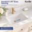 Plan de toilette simple en quartz de 124,5 cm x 56 cm avec lavabo encastré en céramique et dosseret de 10 cm.
