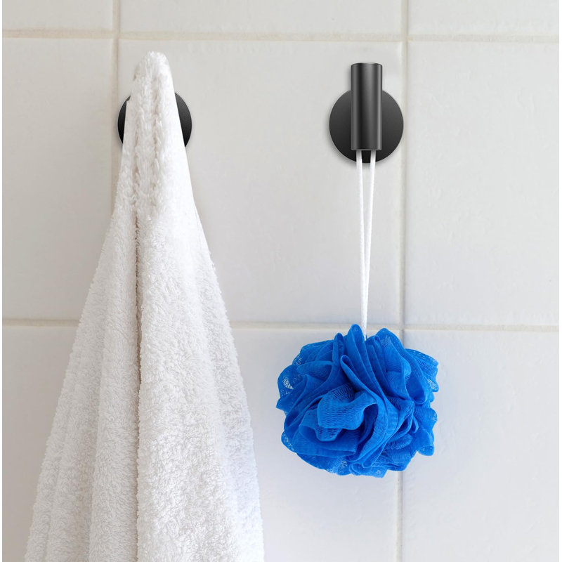 Wall Mount Towel Hook（6 Pieces）, Matte Black