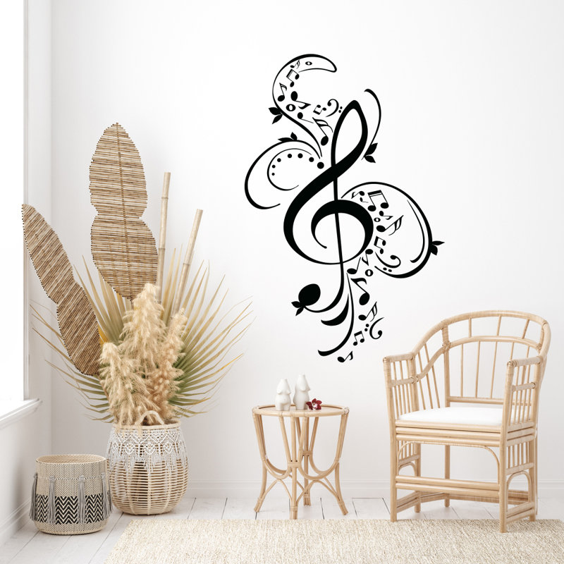 Entertainment Non-Wall Damaging Wall Decal, Black, 14" H x 22" W