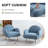 Modern  Accent Chair, Plush Sherpa Teddy Fabric Upholstered Armchair with Metal Legs, Mid-Century Inspired Living Room & Bedroom Chair, Comfortable Reading Chair for Home, Office or Lounge (Single Chair)-283137891