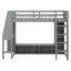 Lit mezzanine en bois avec bureau, étagères à rangement multiples, DEL et portemanteau suspendu