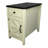 Farmhouse End Table Bedside Table With Charging Station,Night Stand With Barn Door And Drawer, Storage For Bedroom Living Room ,Bedside Table,  White+Black Color