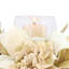 Holiday Candleholder with Hydrangeas and Leaves