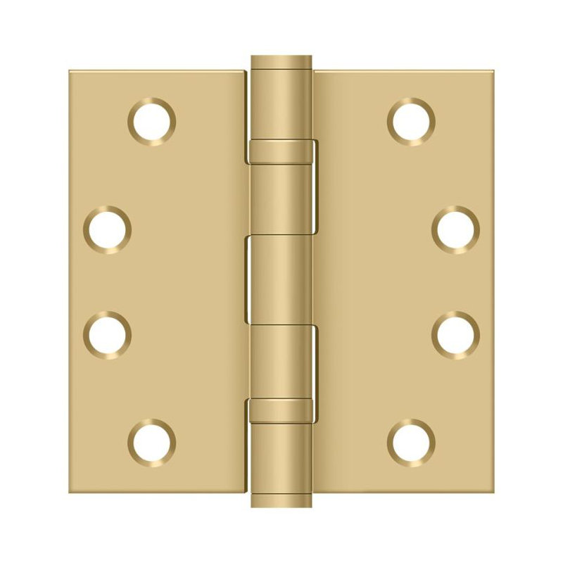 Charnière carrée 4 "x 4" Deltana S44HDBB4, Laiton satiné