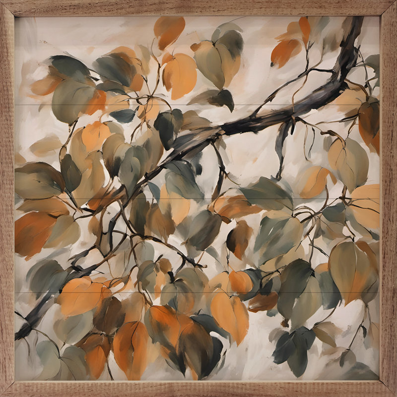 "Changer les saisons" sur bois, H 24 po x l 24 po