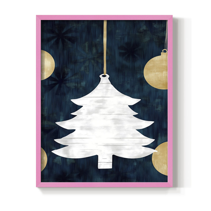 Reproduction encadrée - bois massif, H 11 po x l 9 po, Rose