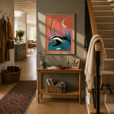 Badger At Twilight Modern - Single Picture Frame Print