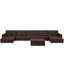 Finnegan 6 Seater Faux Leather Sofa Bed-1740081103
