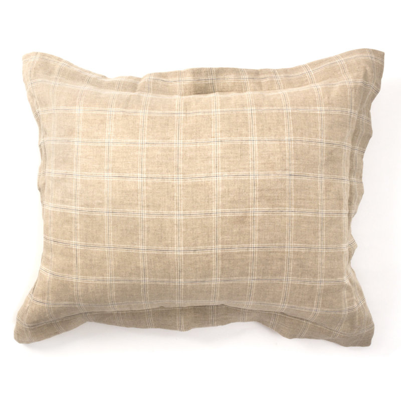 Zackie Linen Duvet Cover Set, Standard Sham