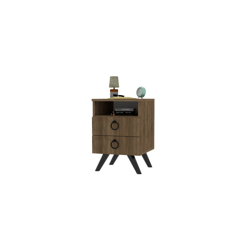 Aleshanee 40cm W Manufactured Wood Bedside Table