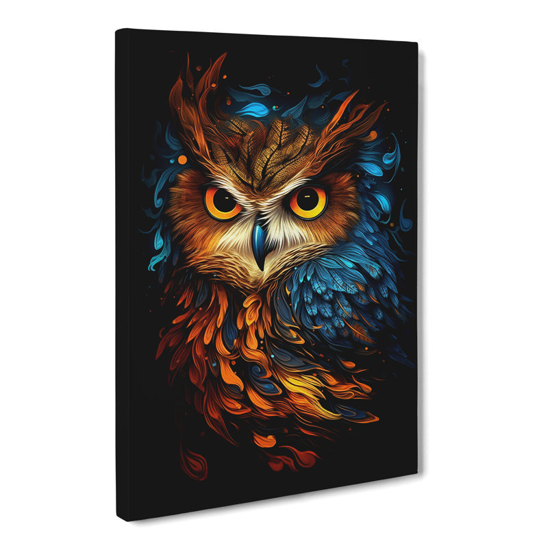 Owl Digital Art - Wrapped Canvas, 50cm H x 35cm W x 3cm D