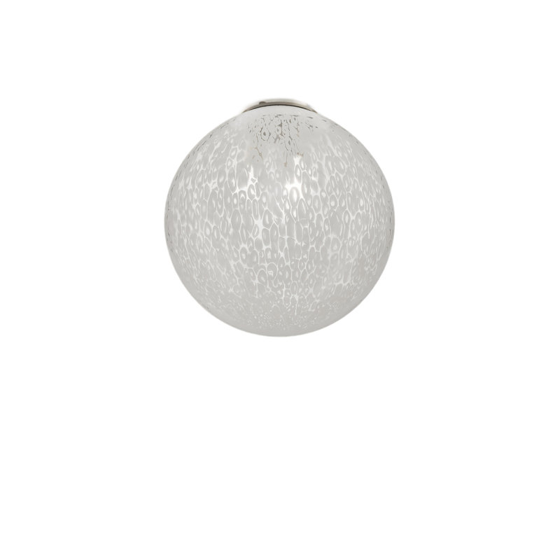 Rina Ceiling Lamp 45 White Murrina Glossy White E26 Ul, Glossy White, 18" H x 18" W x 18" D, 3 Lights