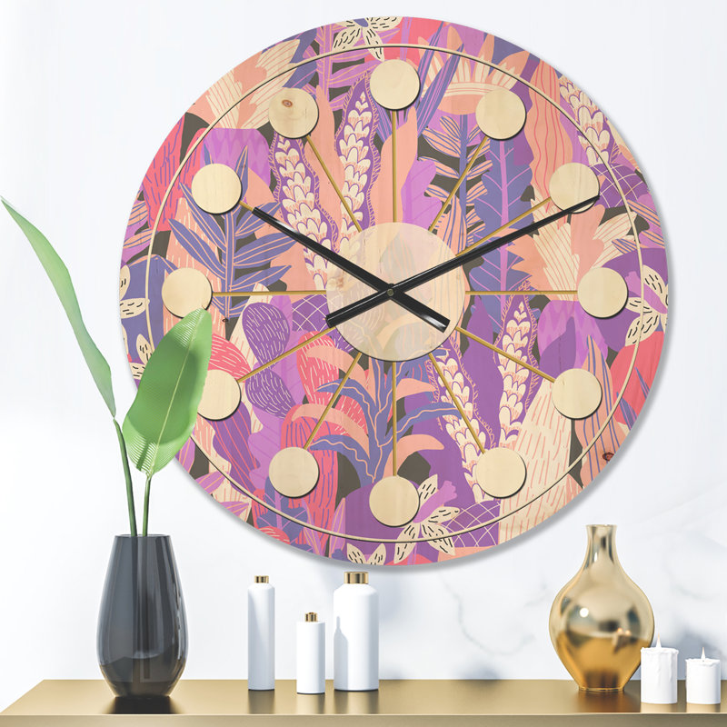 Horloge murale fantaisie en bois, Moyen