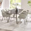Demerion Set Of 2 Beige Faux Leather Swivel Dining Chairs
