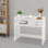 Table de bureau rectangulaire moderne 2 niveaux avec 2 tablettes ouvertes
