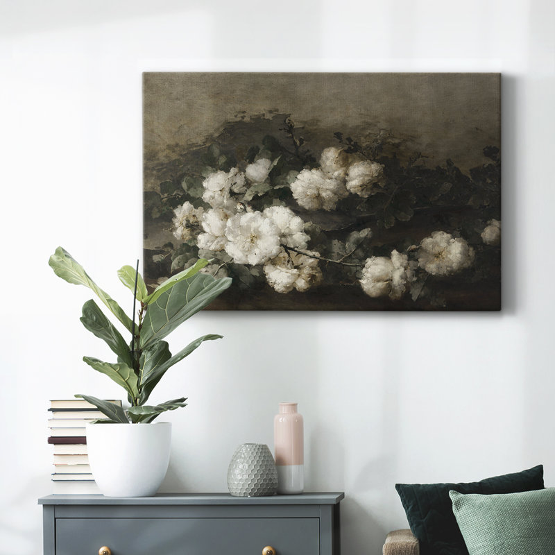 Botanique rétro - CIX, H 41 po x l 61 po x P 1,5 po, Toile tendue