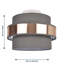 Cainhoe Fabric Semi Flush Mount-1708328113