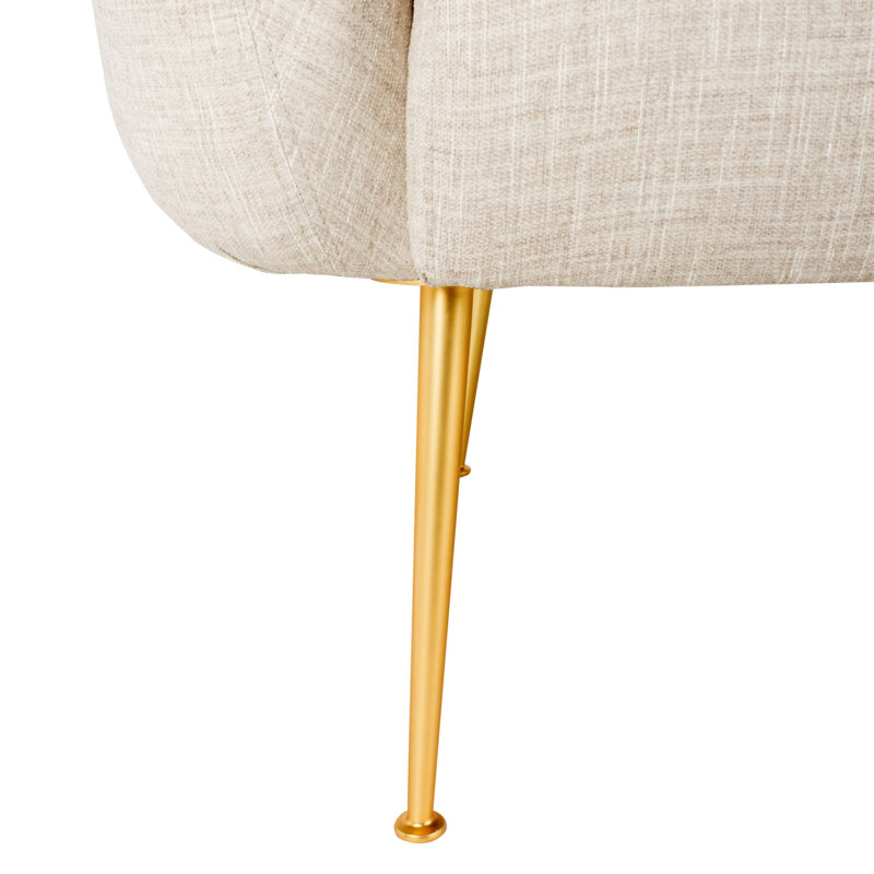 Upholstered 55.125'' Loveseat, Off White