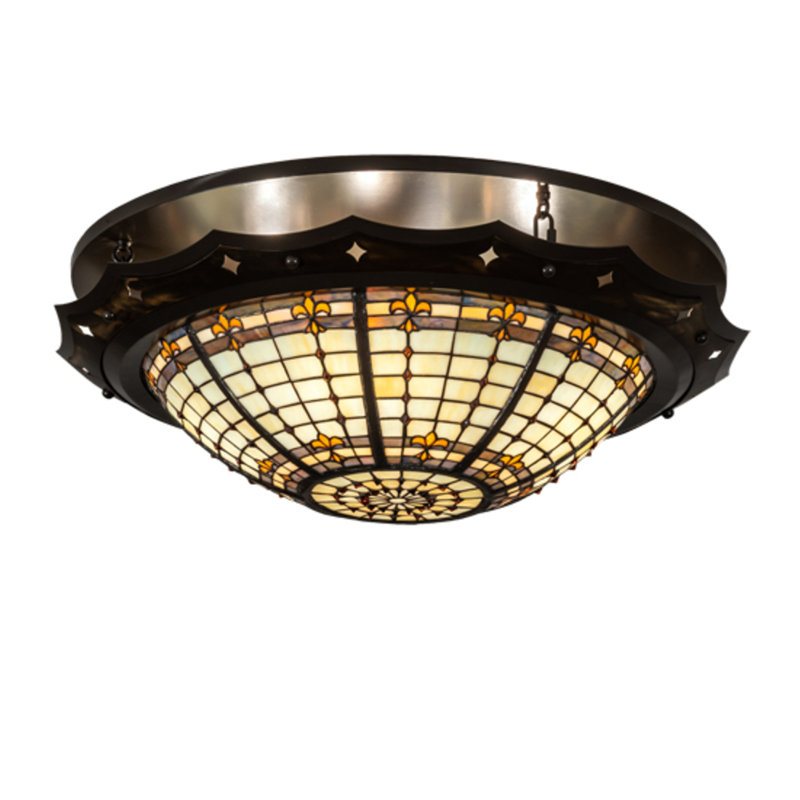 Fleur-de-Lite 4 - Light Semi Flush Mount