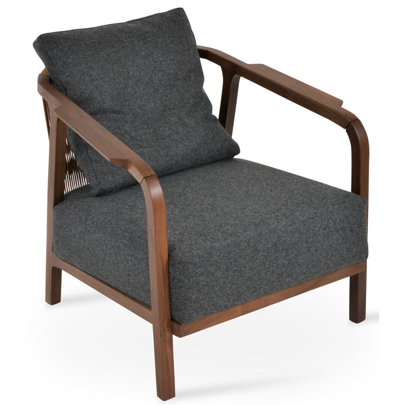 Drops Armchair in Fabric, Dark Gray