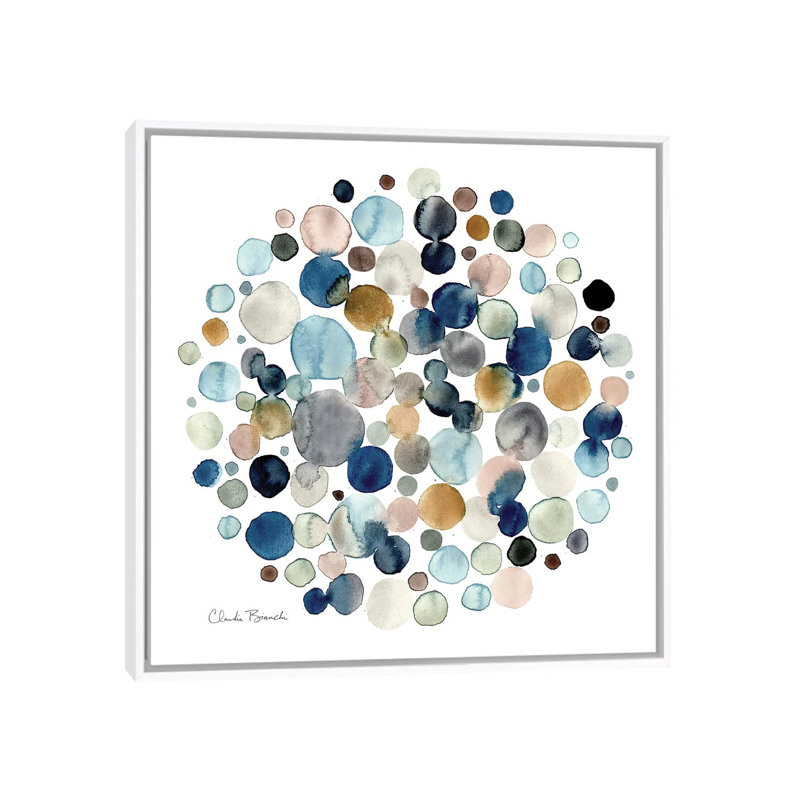 « Molecular » par Claudia Bianchi, reproduction d’art, Toile blanche encadrée, H 37 po x l 37 po x P 1,5 po, Pas de tapis