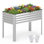 Lit de jardin surélevé en métal galvanisé antirouille 46 po x 24 po x 31 po, pieds de support surélevés robustes et trous de drainage pré-percés, conception anticorrosion résistante aux intempéries