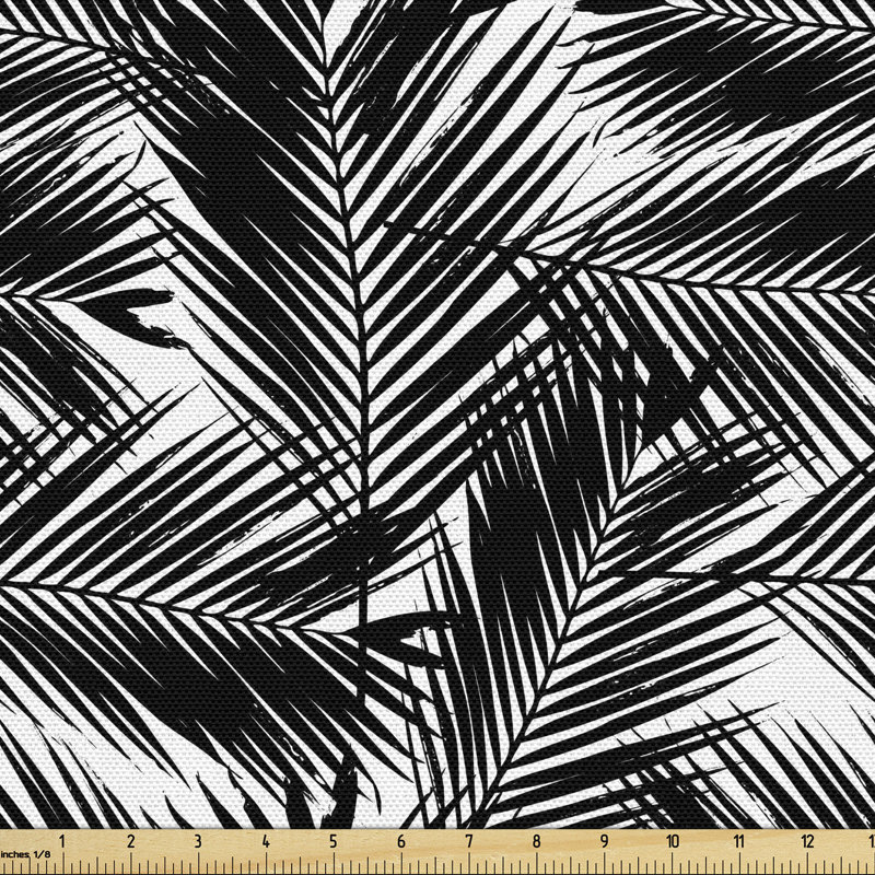 Charnae Island Fan Palm Tree Leaves Caribbean Plants Jungle Foliage Ocean Beach Multi-Purpose Fabric