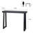 43.3" Solid Wood Trapezoidal Leg Narrow Console Table Enterway Table Black-1643902727-1643902725
