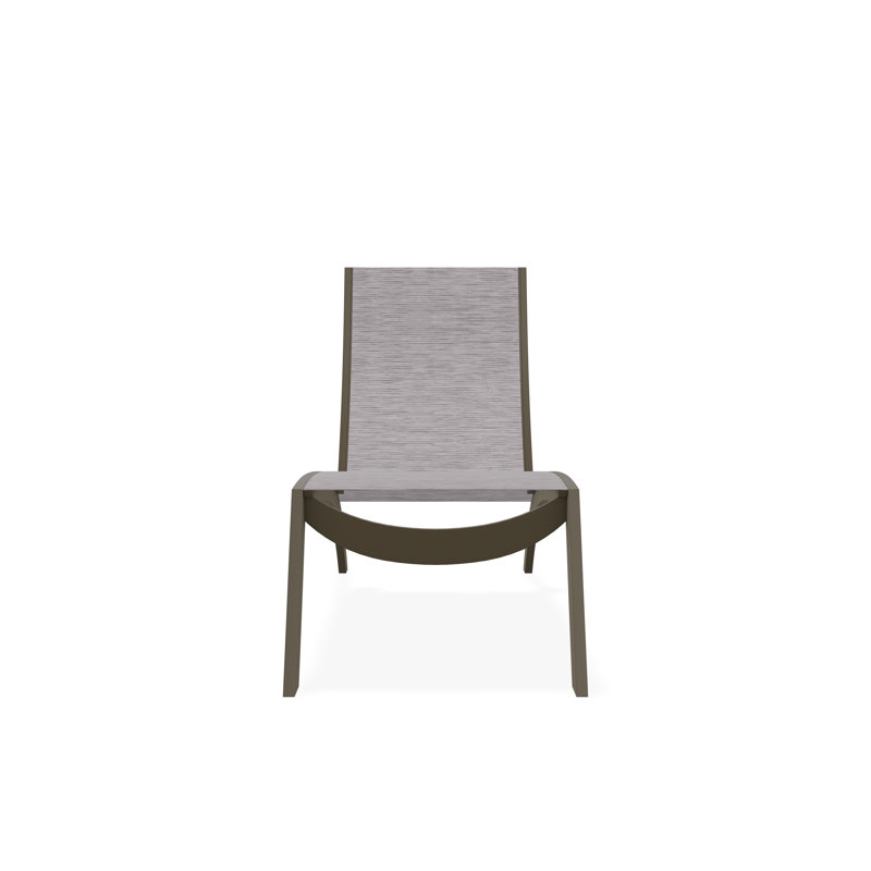 Dune Sling Marine Grade Polymer Stacking Hydro-Lounge Chaise, Beachwood, Fossil