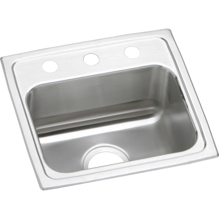 Lustertone 17" L x 16" W Drop-in Kitchen Sink