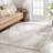 Marolda Enzo Tribal Geometric Lines Beige Distressed High-Low Rug-50385521