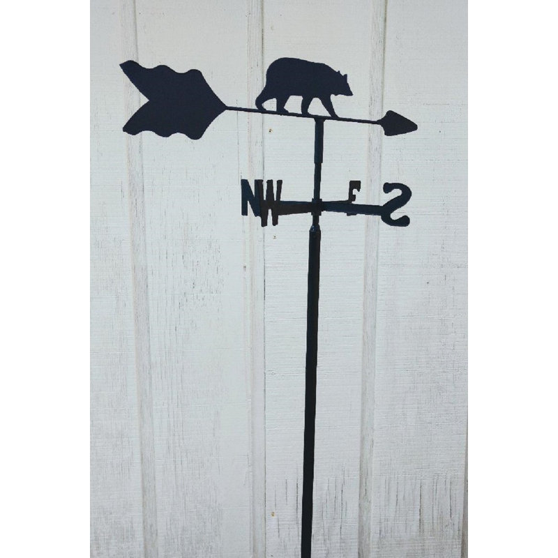 Girouette ours à fixation pour jardin
