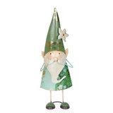 18"H Speak No Evil Metal Gnome Décor for Patio & Garden