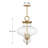 Lakresha 3-Light Pendant in Warm Brass