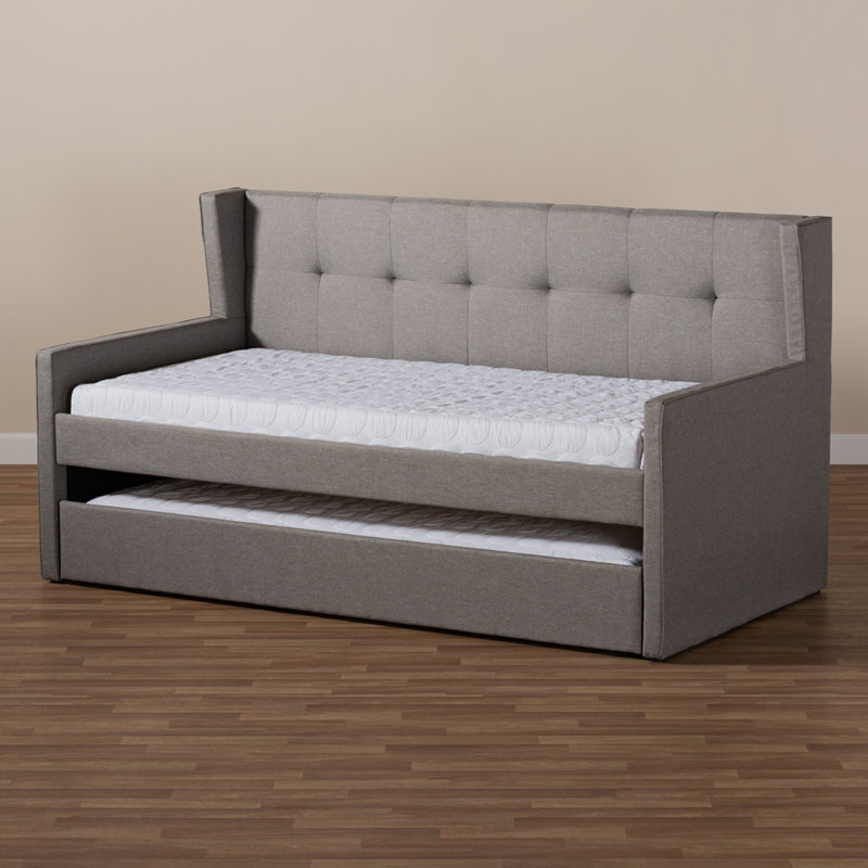 Lit de jour simple avec couchette Baldivis, Gris