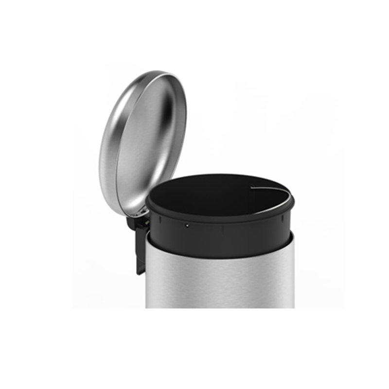 Fingerprint Resistant Stainless Steel Pedal Trash Can Set