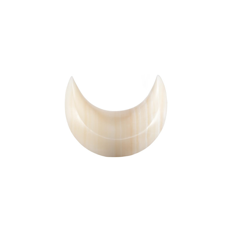 Onyx Moon Sculpture, Small, Off White, Assorted, 7" H x 8" W x 4" D