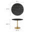 Table de bar Lippa, plateau rond en marbre artificiel, par Modway-410900531-410900533-410900534