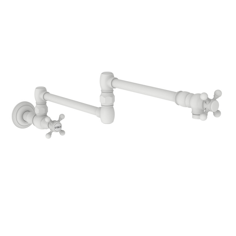 Chesterfield Wall Mount Pot Filler, Matte White