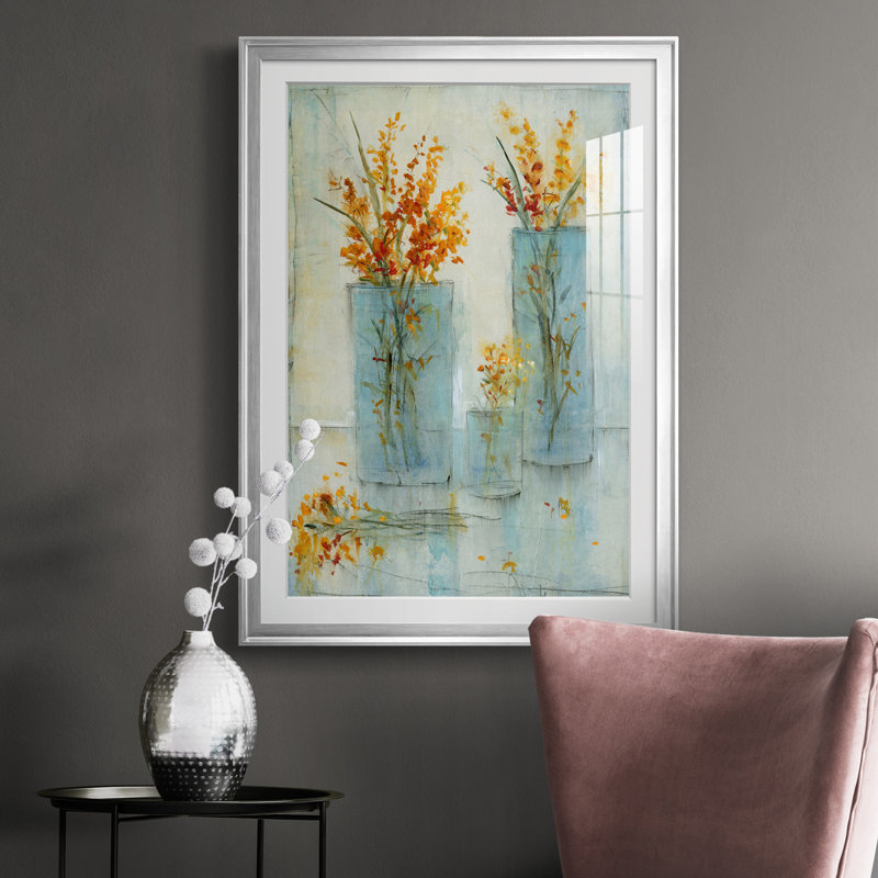 «Still Life Study II», toile encadrée de qualité supérieure - prête à être accrochée, Cadre argenté