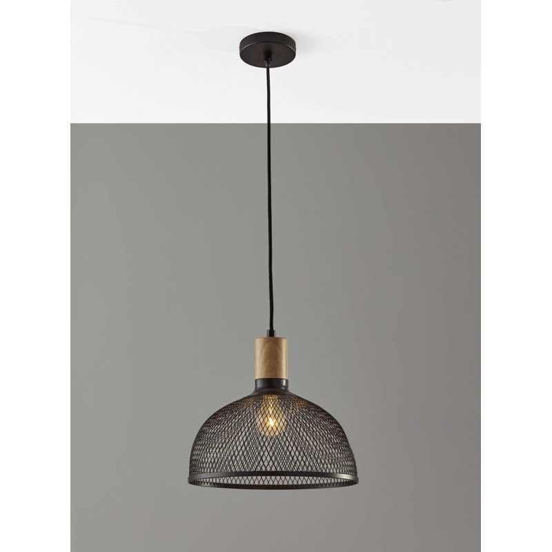 Rosetta 1 - Light Black Single Pendant, 11.5" H x 13.25" W x 13.25" D