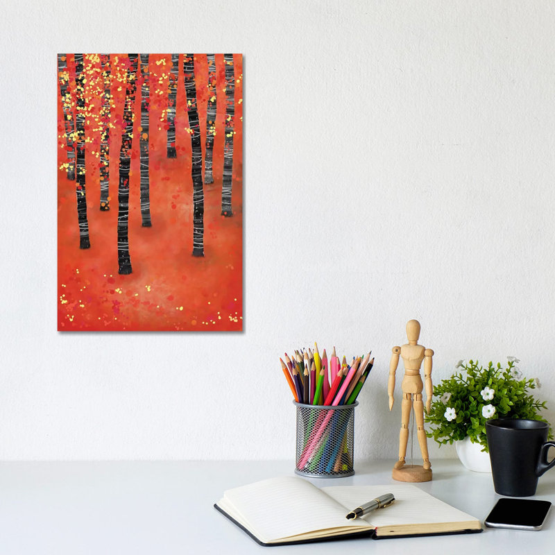 « Birches » par Nic squirrell-impression, Toile tendue, H 12 po x l 8 po x P 0,75 po, Pas de tapis
