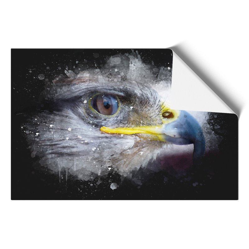 Golden Eagle Paint Splash - Frameless Print, 59cm H x 84cm W x 0.1cm D