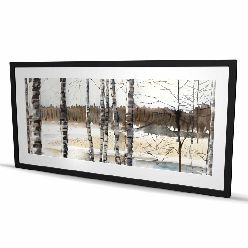 Winter Swamp - Hygge, H 24 po x l 48 po, Noir