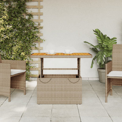 Randi Rectangular Solid Wood Outdoor Coffee Table - 90 cm W 55 cm D