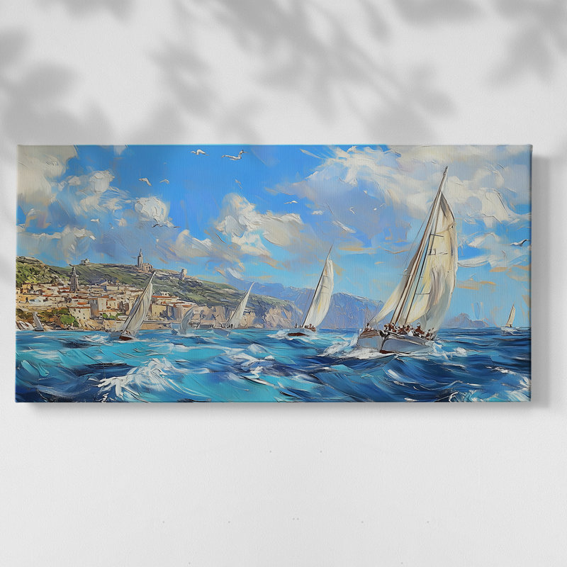 Série paysage - CLIX - Toile tendue avec châssis encadré - Prêt à être accroché, H 21 po x l 41 po