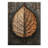 Modern Dark Leaves Symmetry Of Winter I - Leaves Wood Wall Art - On Natural Pine Wood-802547539