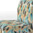 Yellow And Blue Eclectic Boho Feather - Upholstered Bohemian Slipper Chair, Boho Style Accent Chair