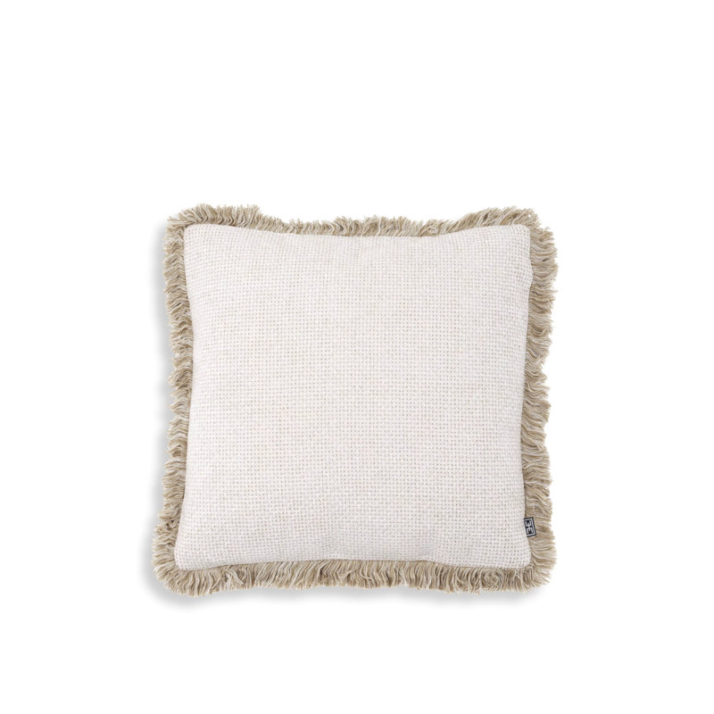 Nami Square Pillow Cover & Insert, 20" H x 20" W, Off-White